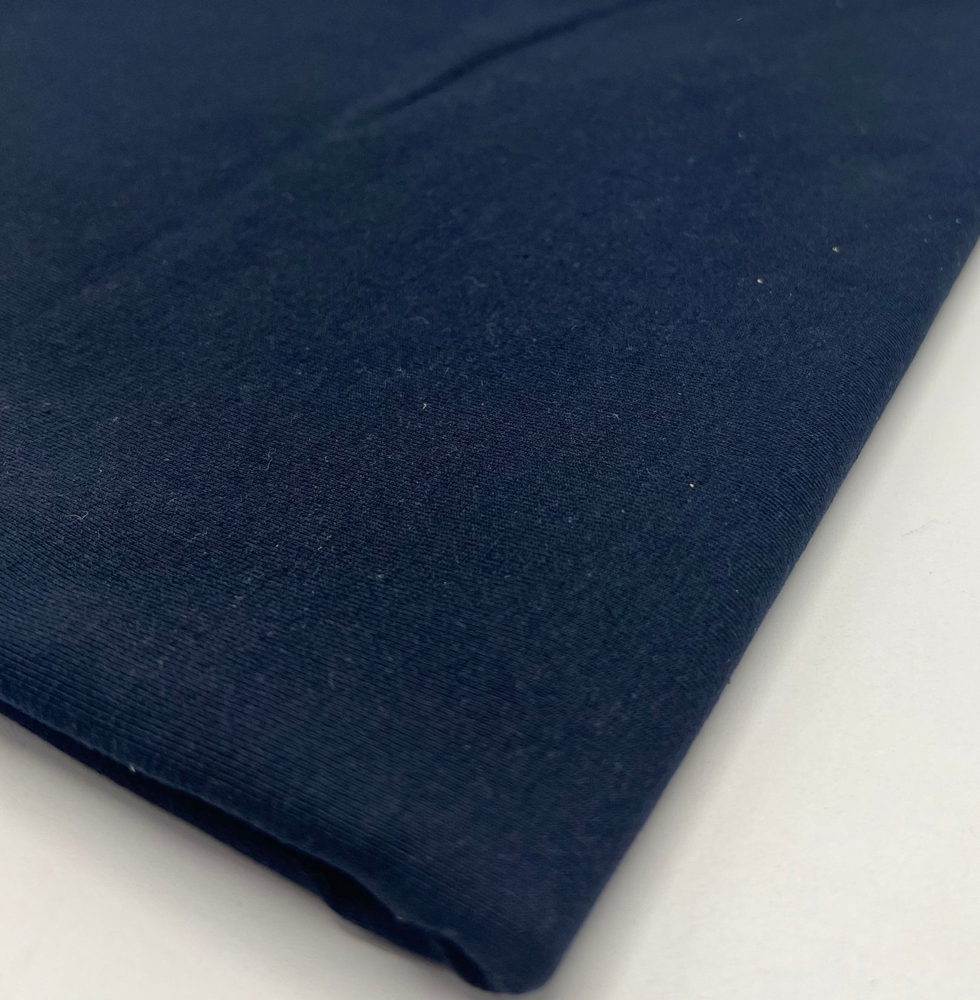 Navy Cotton Stretch Jersey 200 GSM 95/5 Lycra 4 Way Stretch - T9 Fabrics