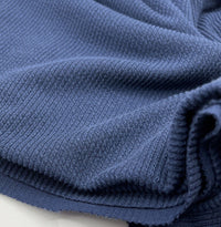 Navy Crinkle Rib Stretch Fabric - T9 Fabrics