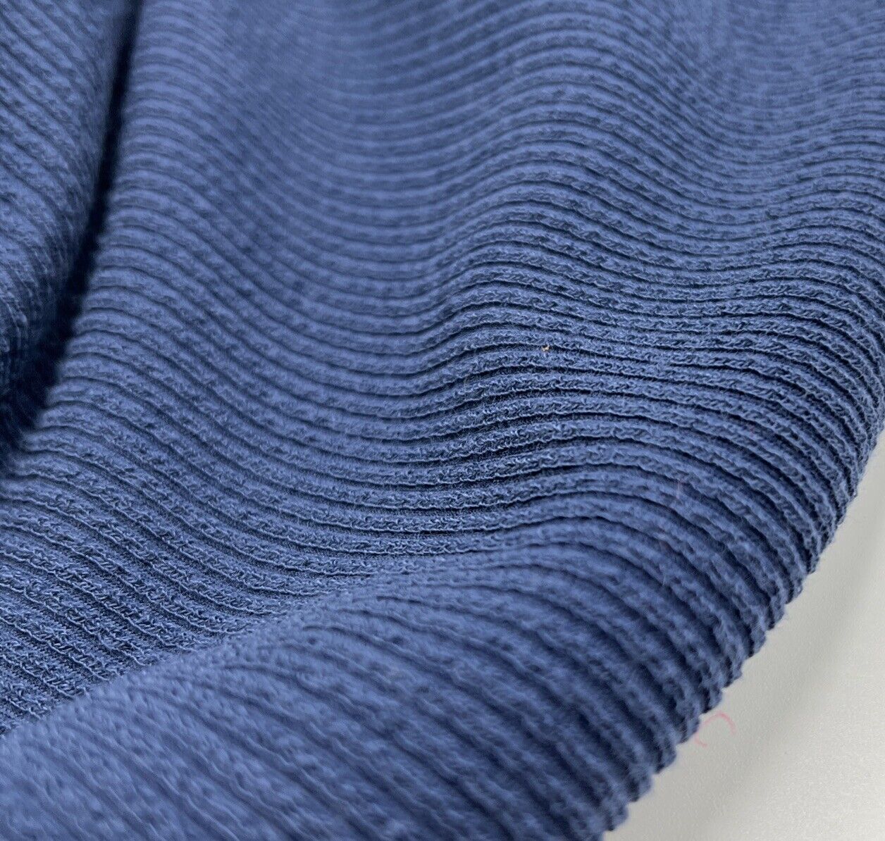 Navy Crinkle Rib Stretch Fabric - T9 Fabrics