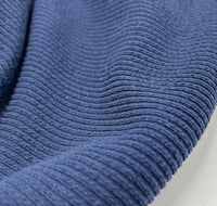 Navy Crinkle Rib Stretch Fabric - T9 Fabrics