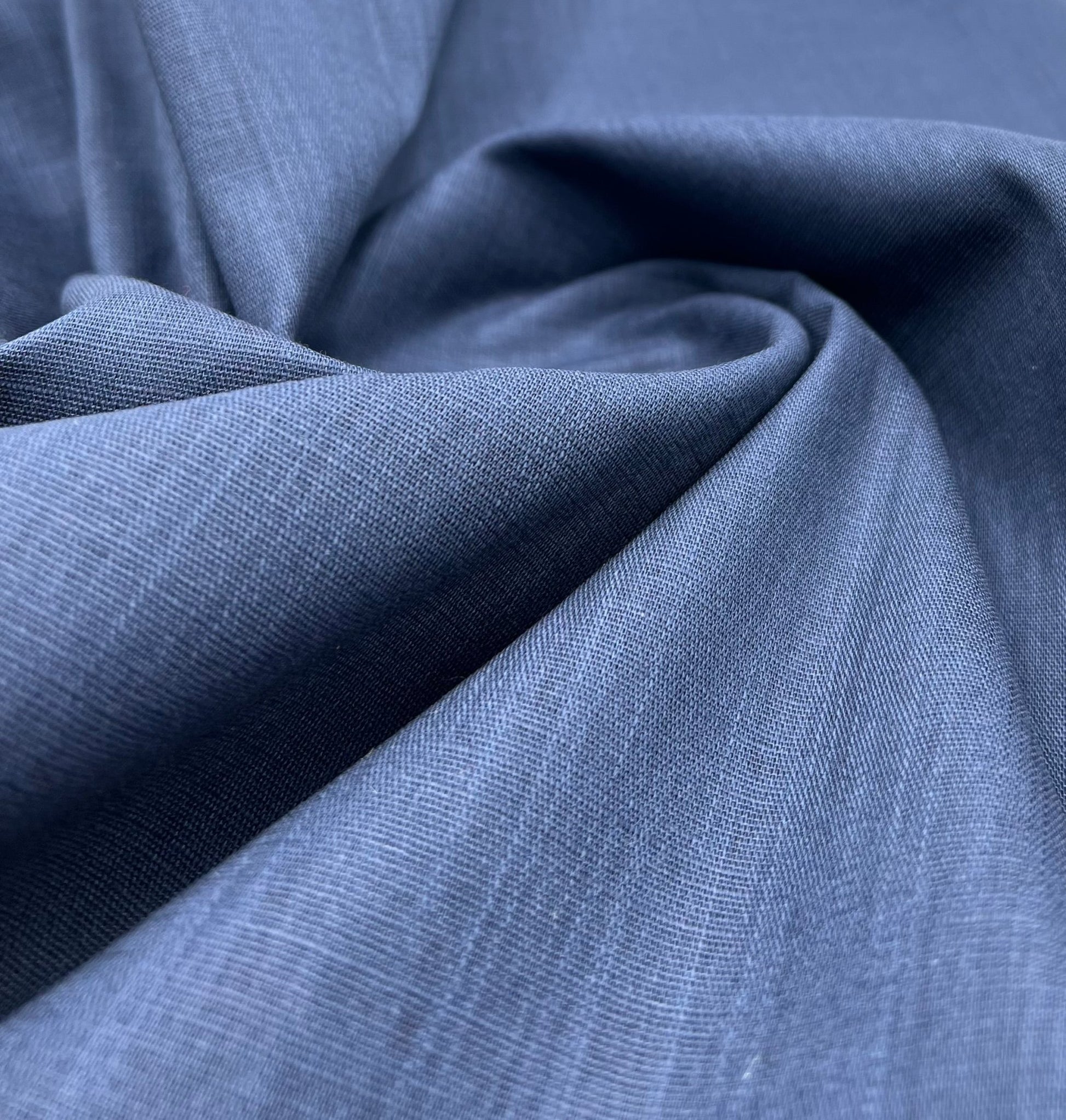 Navy Lightweight Cotton/Linen Linen Fabric - T9 Fabrics