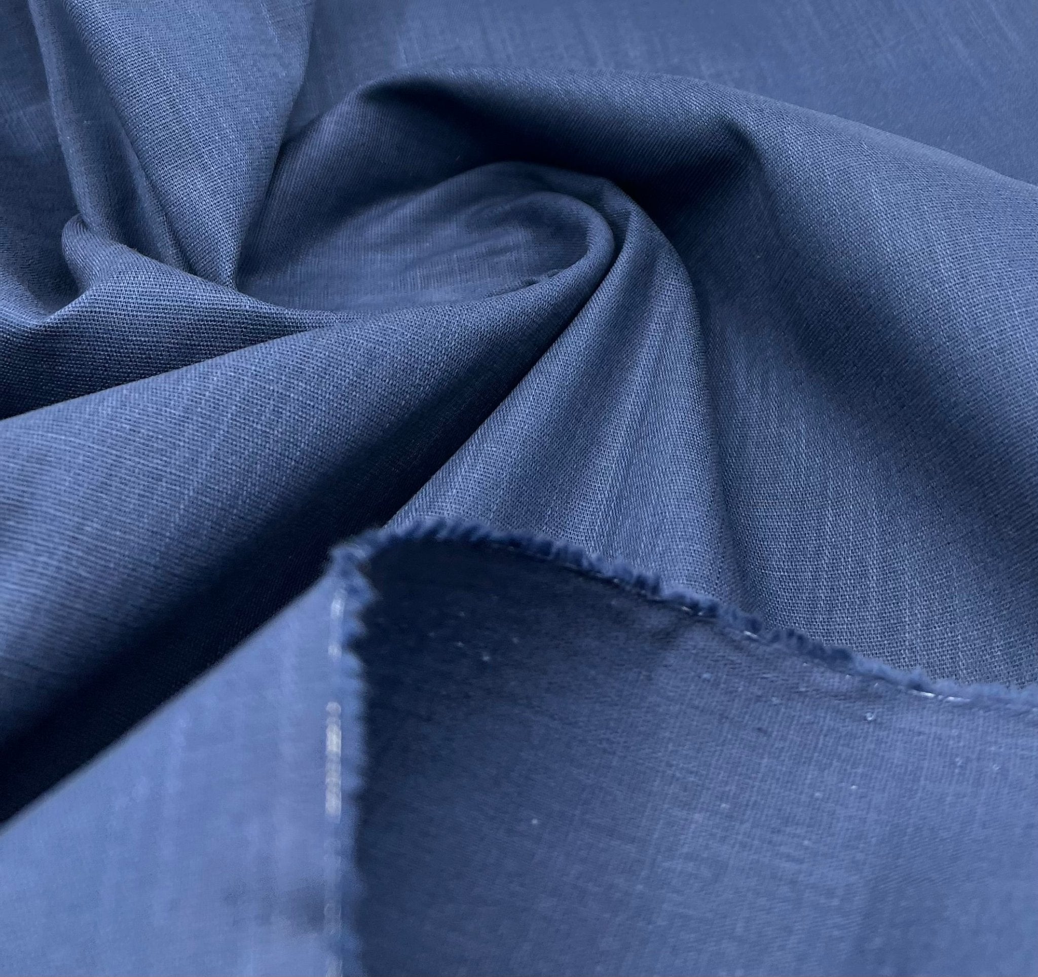 Navy Lightweight Cotton/Linen Linen Fabric - T9 Fabrics