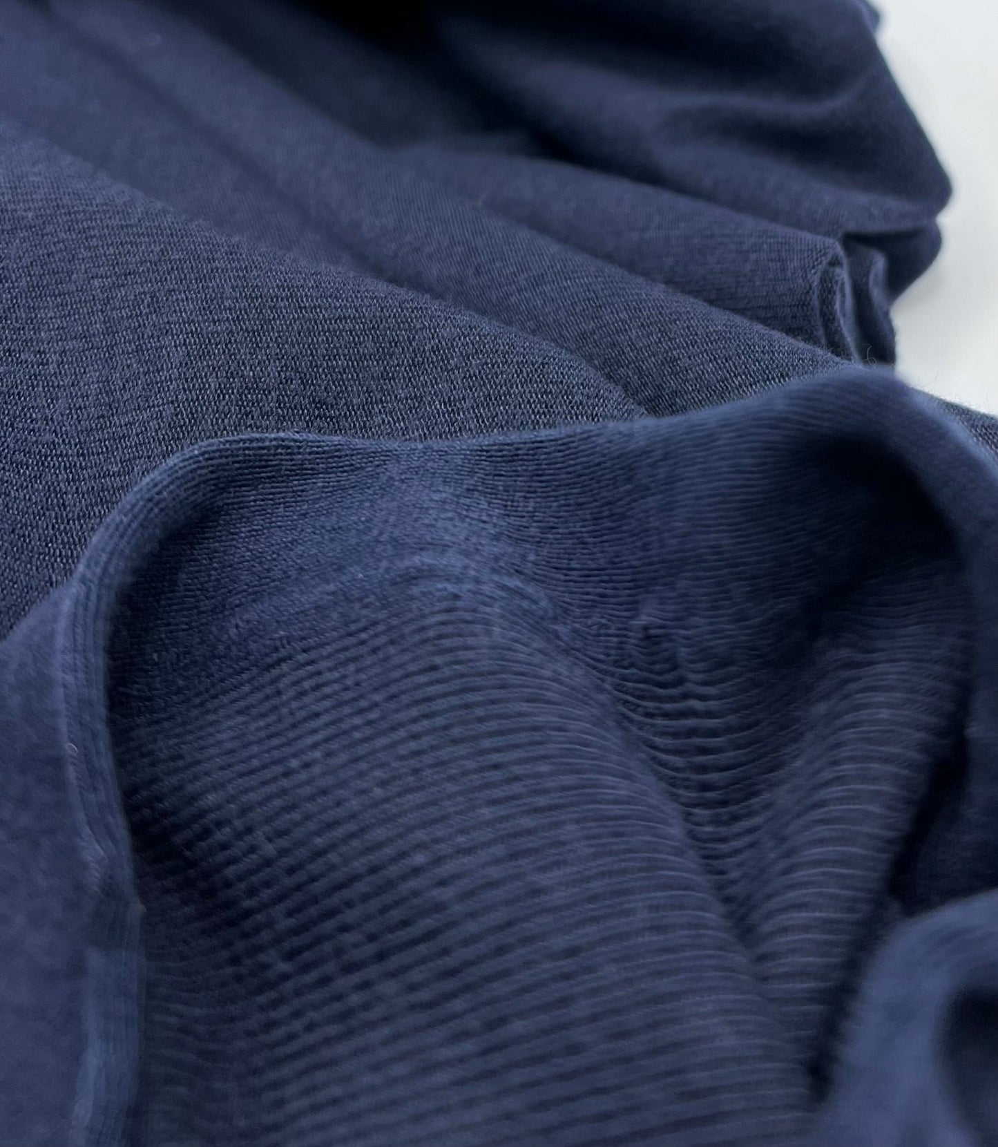 Navy Lightweight Melange Knit Stretch Fabric - T9 Fabrics