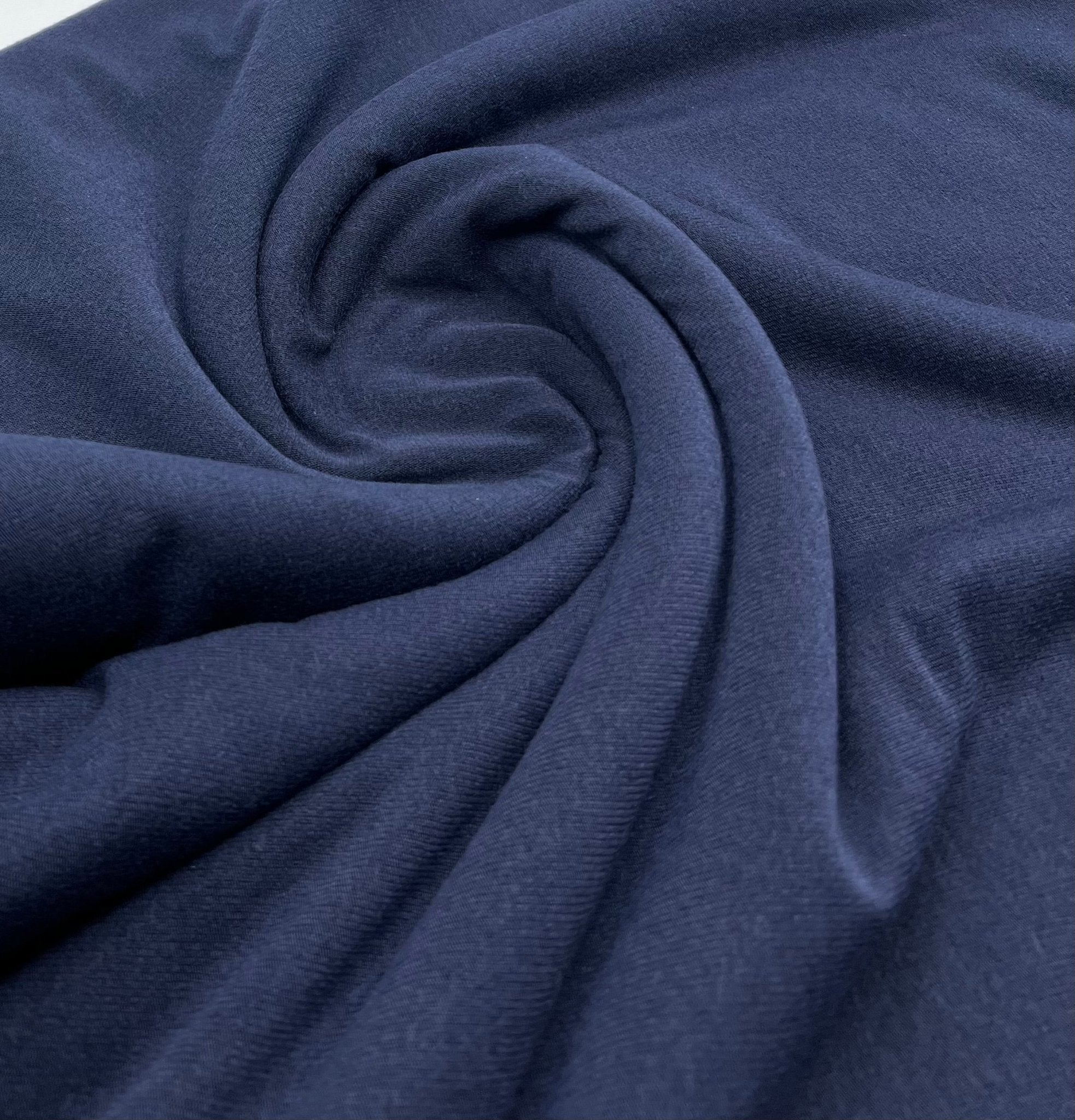 Navy Lightweight Melange Knit Stretch Fabric - T9 Fabrics