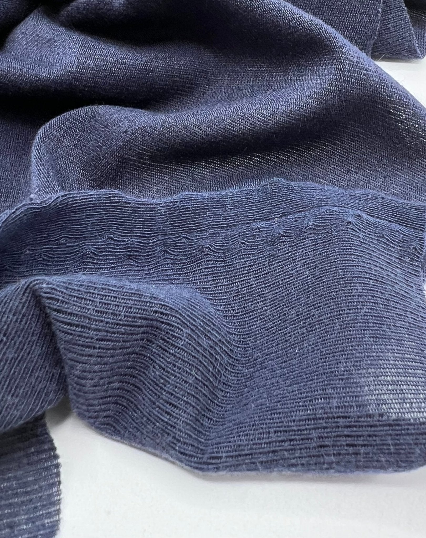 Navy Lightweight Melange Knit Stretch Fabric - T9 Fabrics