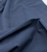 Navy Plain Cotton Stretch Jersey 240 GSM 92/8 Lycra Jersey, 4 Way Stretch, Sold By Metre - T9 Fabrics