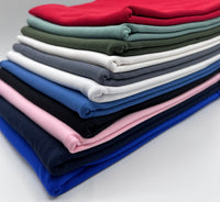 Navy Plain Cotton Stretch Jersey 240 GSM 92/8 Lycra Jersey, 4 Way Stretch, Sold By Metre - T9 Fabrics