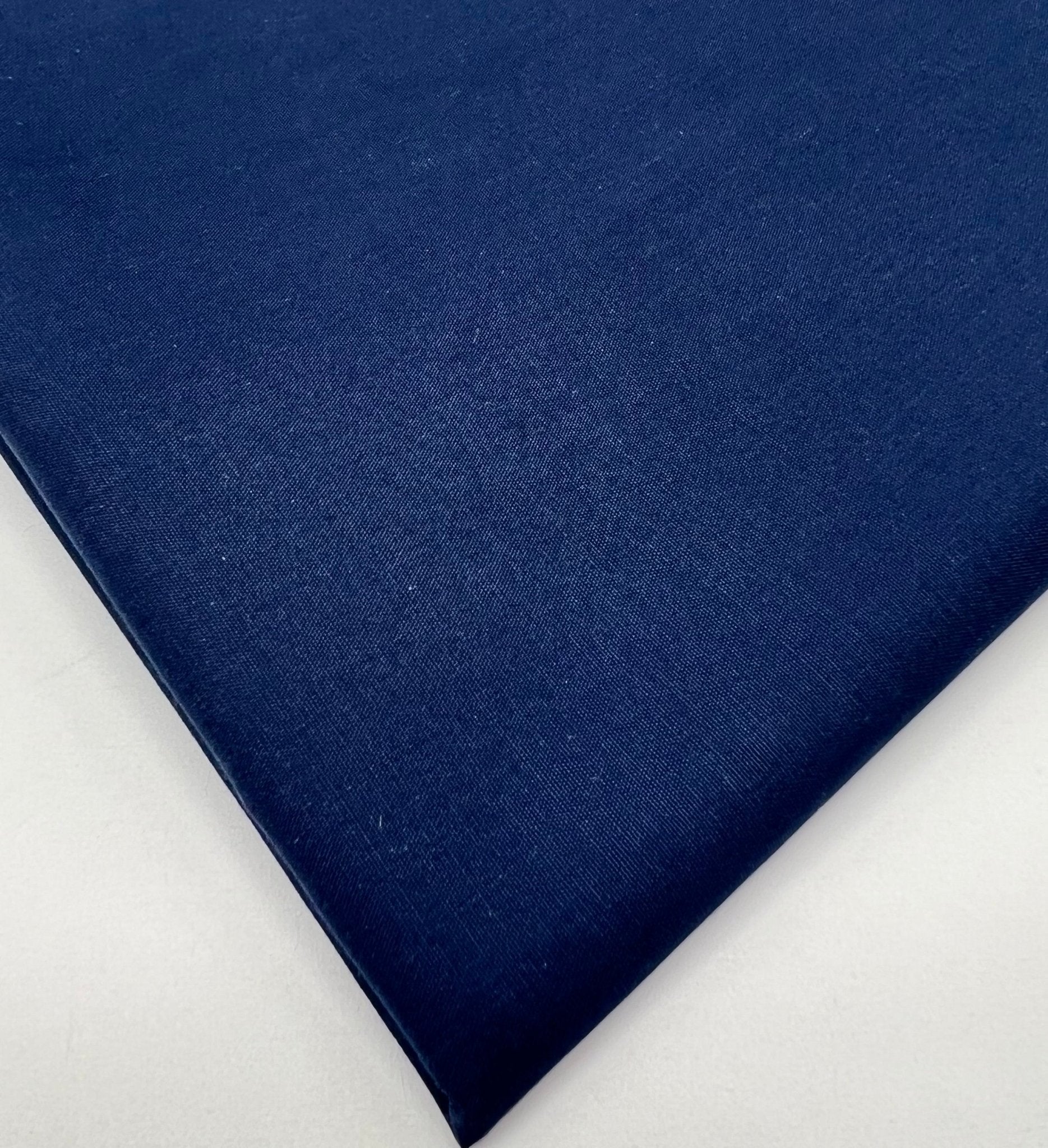 Navy Plain Poly Cotton 105 GSM 80/20 44 Inch Non Stretch - T9 Fabrics