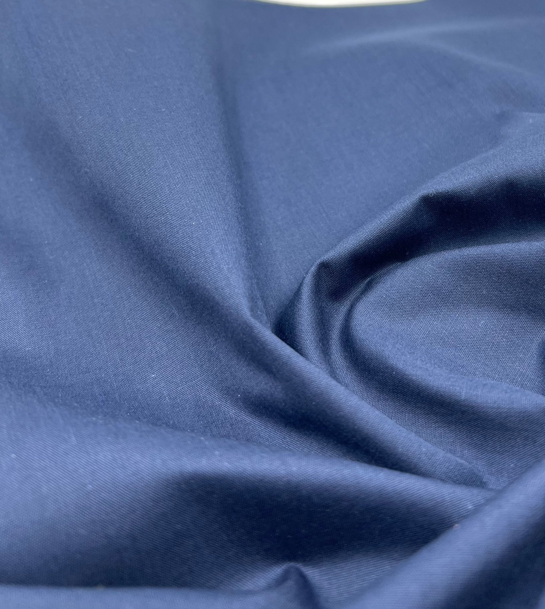 Navy Plain Poly Cotton 105 GSM 80/20 44 Inch Non Stretch - T9 Fabrics