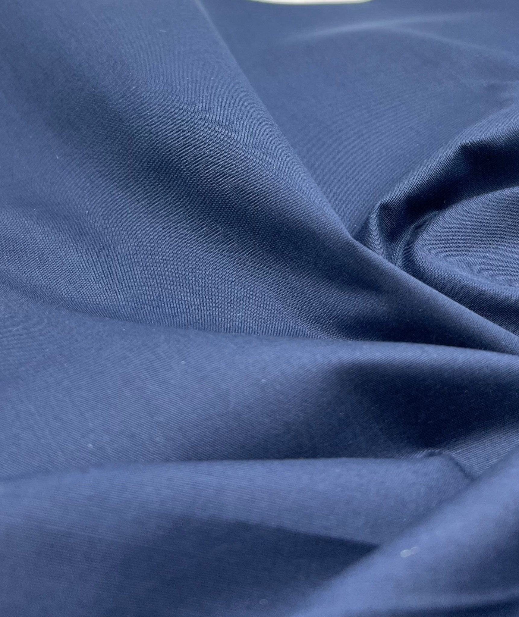 Navy Plain Poly Cotton 105 GSM 80/20 44 Inch Non Stretch - T9 Fabrics