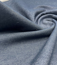 Navy Plain Washed Stretch Denim 280GSM - T9 Fabrics