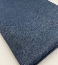 Navy Plain Washed Stretch Denim 280GSM - T9 Fabrics