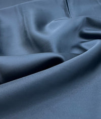 Navy Recycled Satin 160GSM Dress Craft Non Stretch Fabric - T9 Fabrics