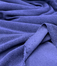 Navy Terry Towelling Polyester Stretch Dress Craft Fabric - T9 Fabrics