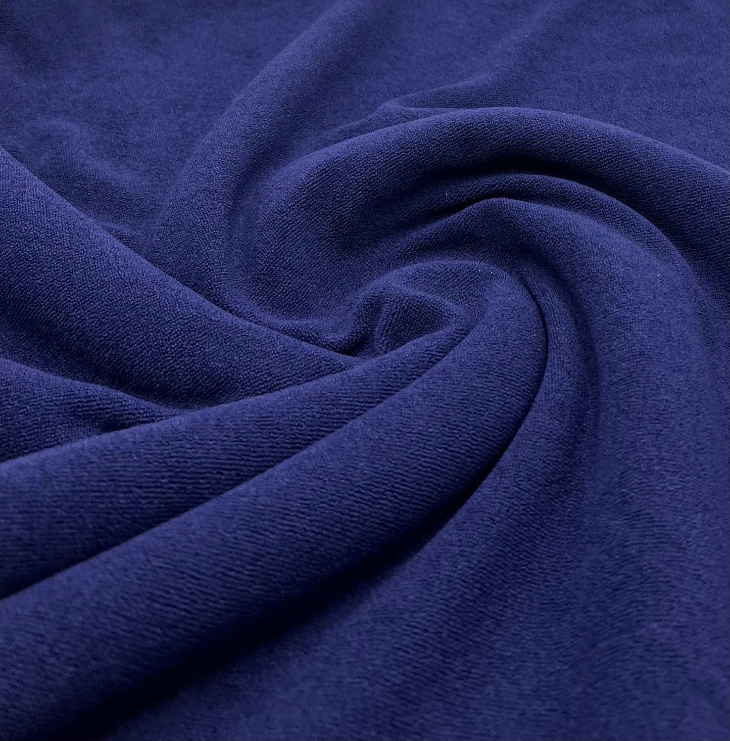 Navy Terry Towelling Polyester Stretch Dress Craft Fabric - T9 Fabrics