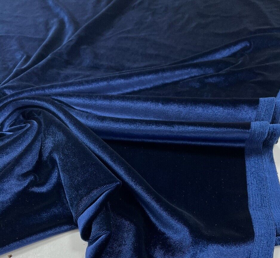 Navy Velour Fabric - T9 Fabrics