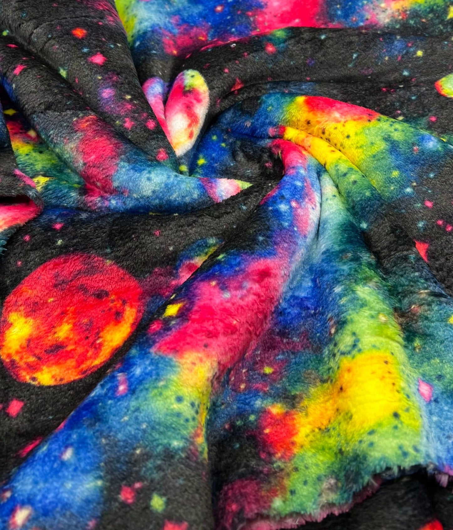 Nebula Galaxy Cuddle Fleece Fabric Blanket Loungewear - T9 Fabrics