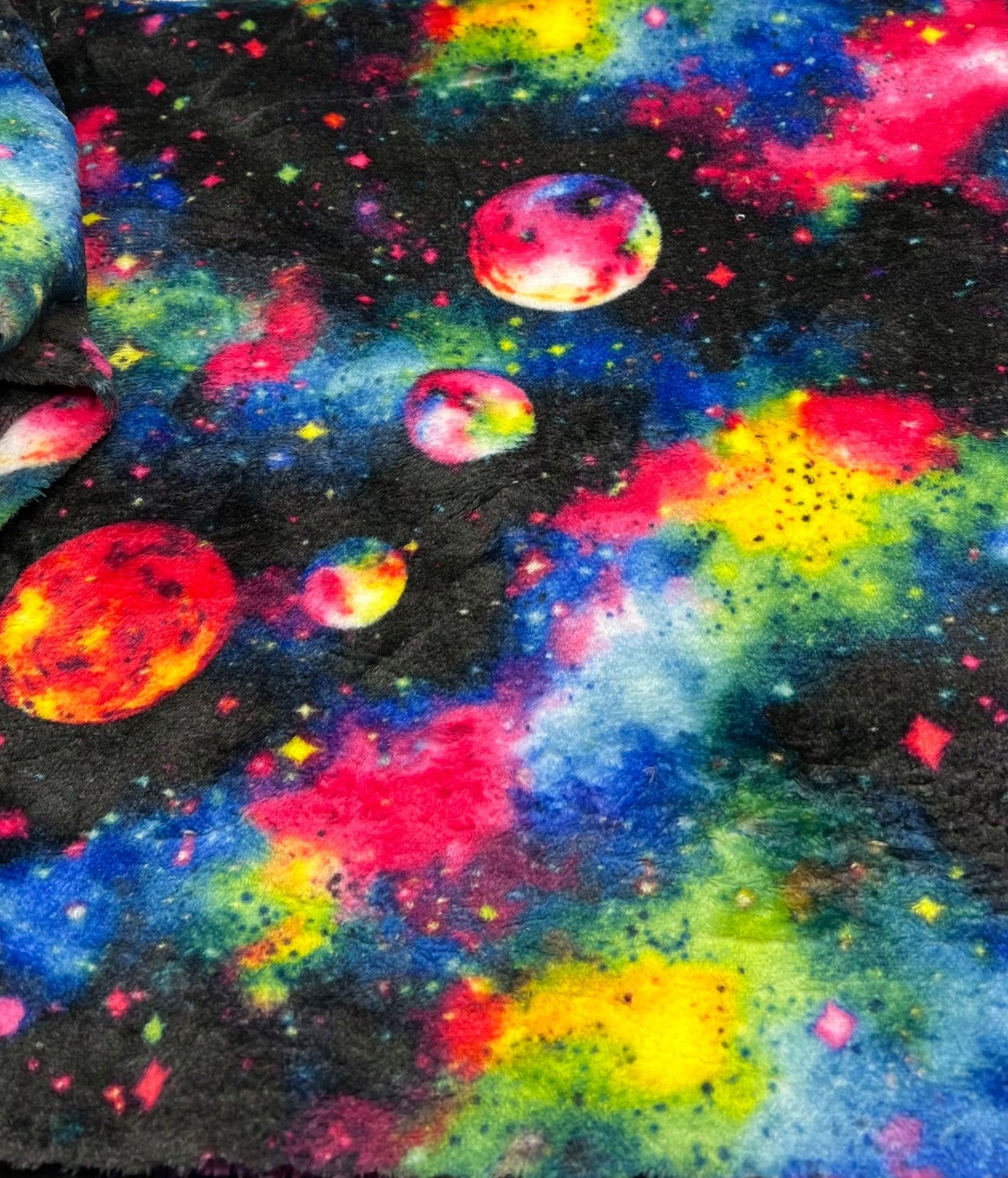 Nebula Galaxy Cuddle Fleece Fabric Blanket Loungewear - T9 Fabrics