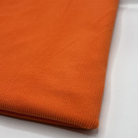 Neon Orange Crinkle Rib Stretch Fabric - T9 Fabrics