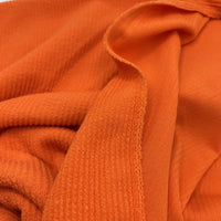 Neon Orange Crinkle Rib Stretch Fabric - T9 Fabrics