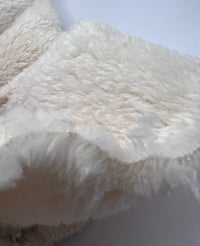 New Cream Double Sided Fluffy Fleece Fabric - T9 Fabrics