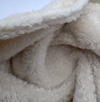 New Cream Double Sided Fluffy Fleece Fabric - T9 Fabrics