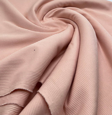 Nude 2X1 Fine Rib Stretch Fabric - T9 Fabrics