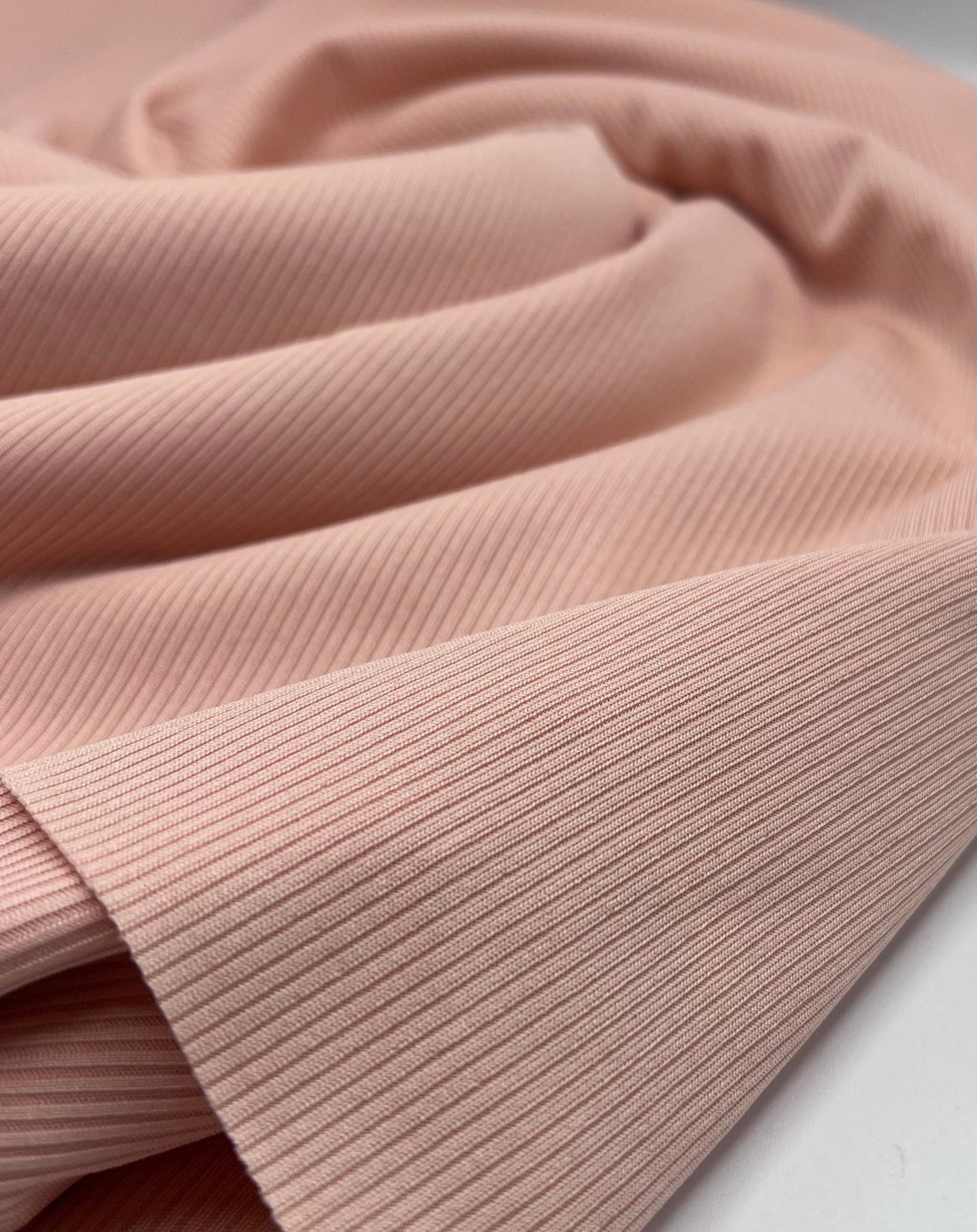 Nude 2X1 Fine Rib Stretch Fabric - T9 Fabrics