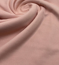 Nude 2X1 Fine Rib Stretch Fabric - T9 Fabrics