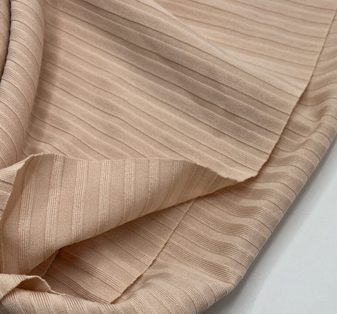 Nude 8x4 Wide Rib Stretch Fabric - T9 Fabrics