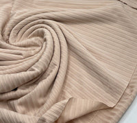 Nude 8x4 Wide Rib Stretch Fabric - T9 Fabrics