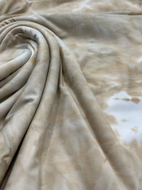 Nude Marble Effect Print Soft Touch Stretch Fabric - T9 Fabrics