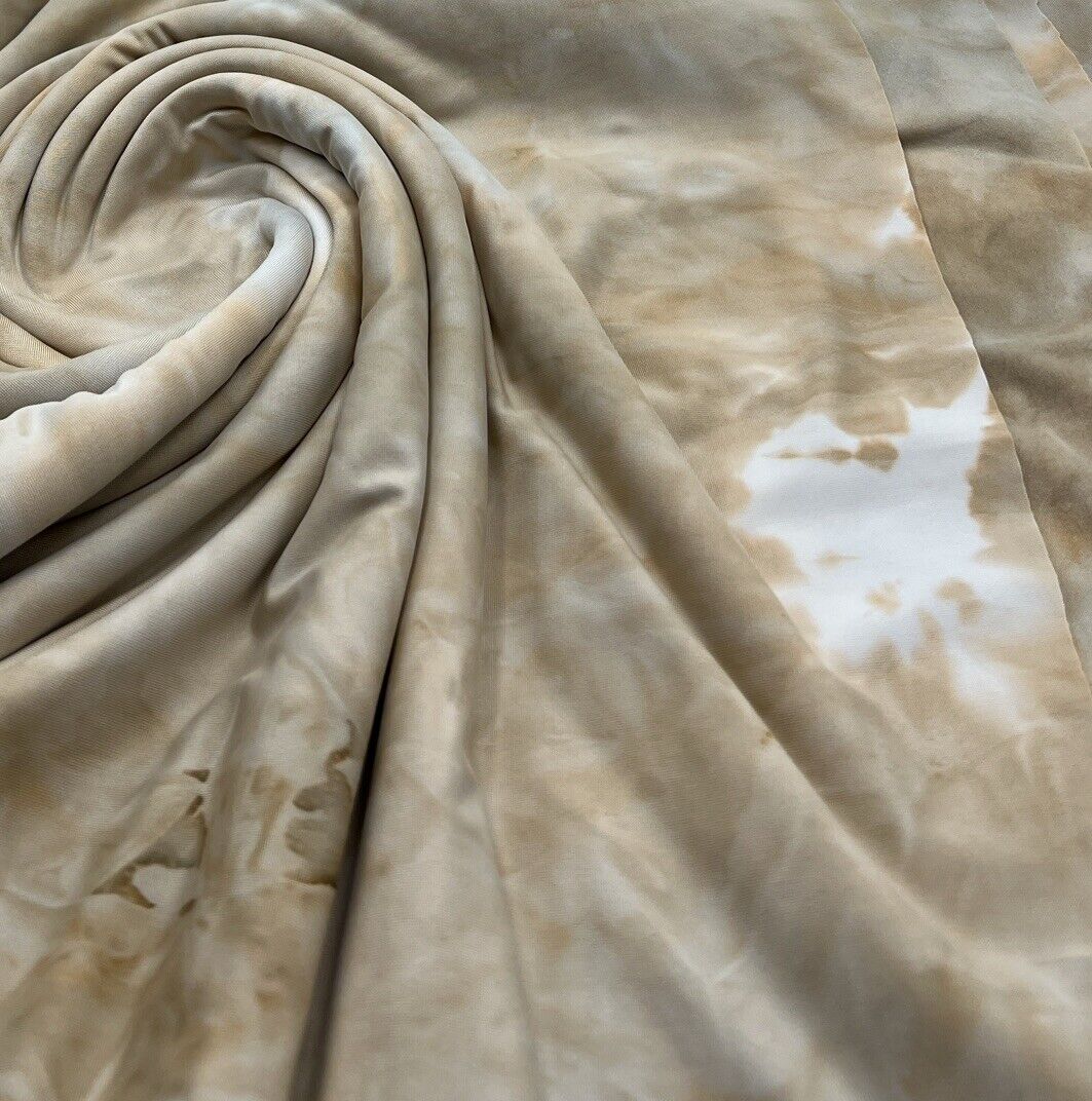 Nude Marble Effect Print Soft Touch Stretch Fabric - T9 Fabrics