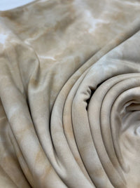 Nude Marble Effect Print Soft Touch Stretch Fabric - T9 Fabrics