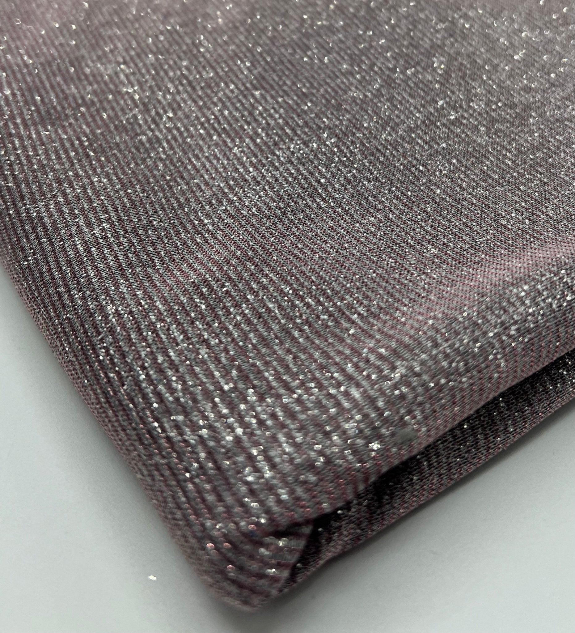 Nude Silver Glitter Detail Sparkle Metallic Stretch Knit Fabric - T9 Fabrics