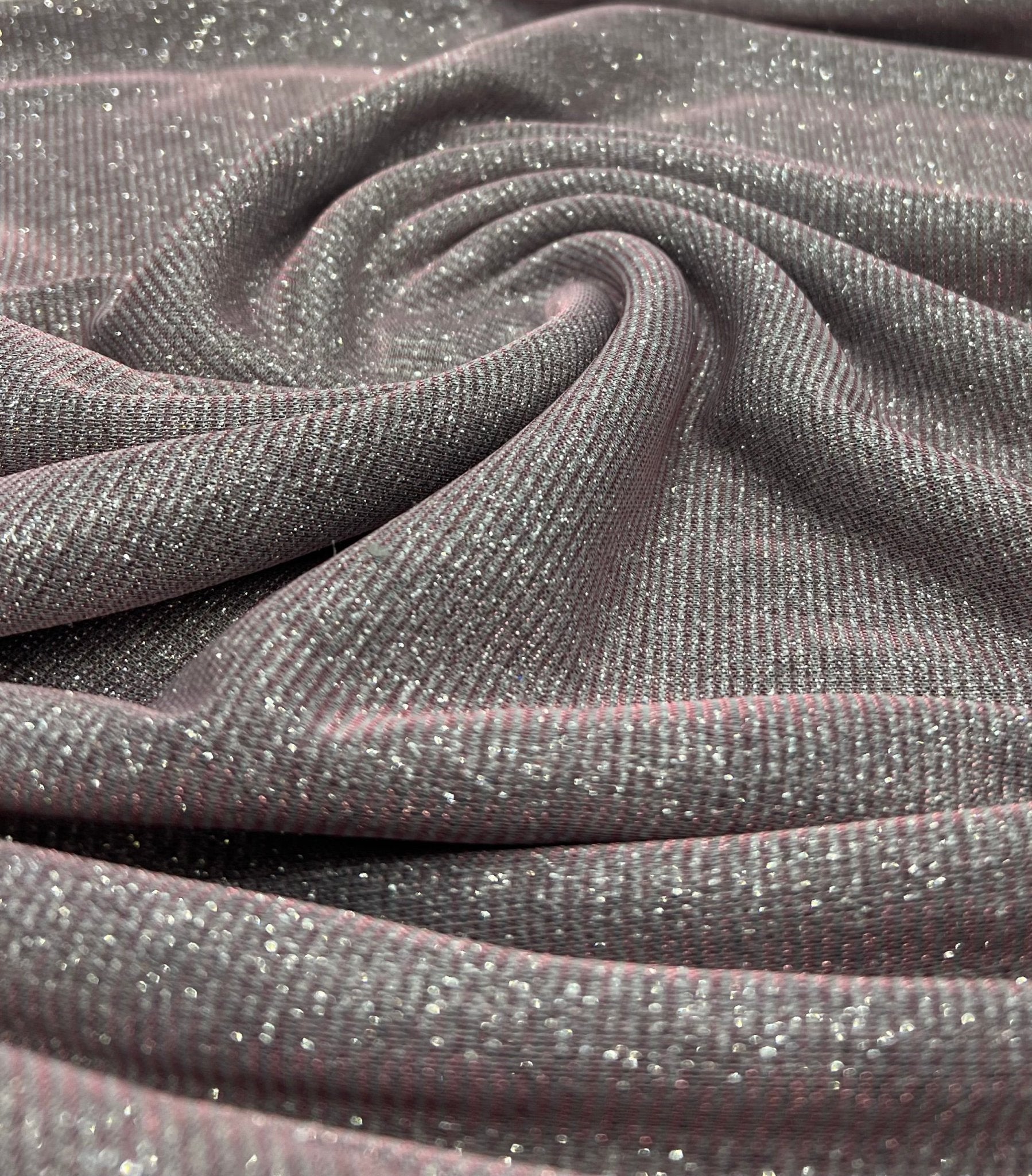 Nude Silver Glitter Detail Sparkle Metallic Stretch Knit Fabric - T9 Fabrics