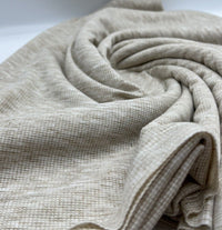 Oatmeal Fine Rib Stretch Fabric - T9 Fabrics