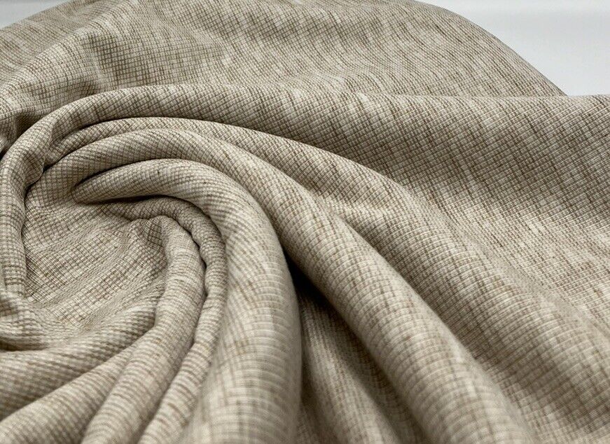 Oatmeal Fine Rib Stretch Fabric - T9 Fabrics