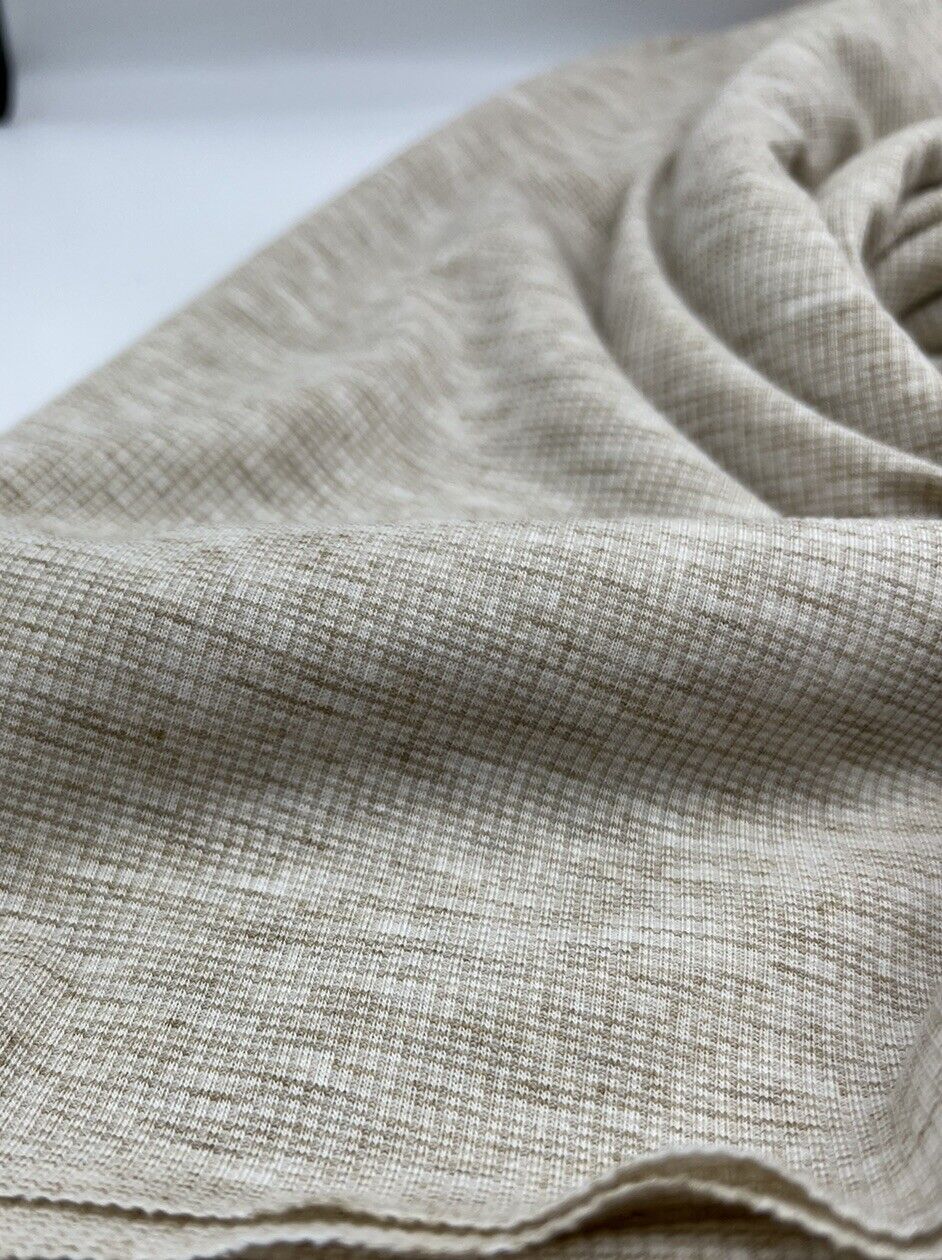 Oatmeal Fine Rib Stretch Fabric - T9 Fabrics