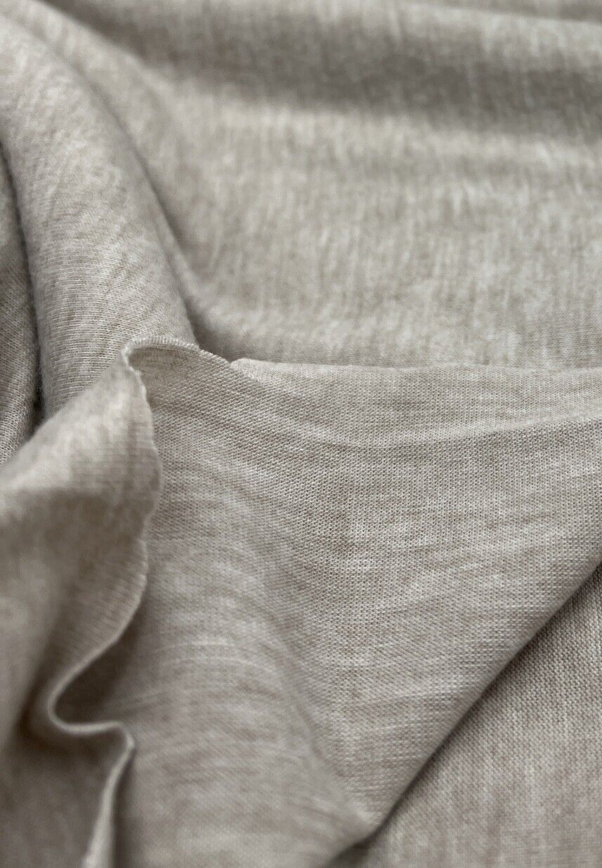 Oatmeal Melange Knit Stretch Fabric - T9 Fabrics