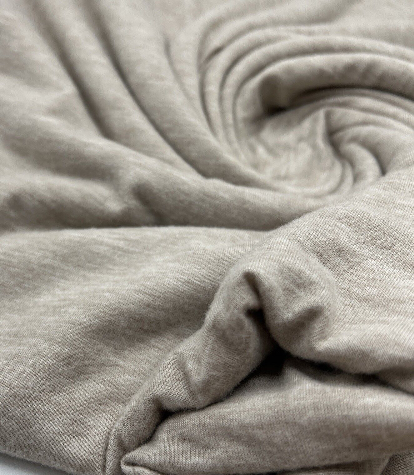 Oatmeal Melange Knit Stretch Fabric - T9 Fabrics