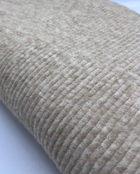 Oatmeal Soft New Brushed Cosy Wide Rib Stretch Fabric - T9 Fabrics