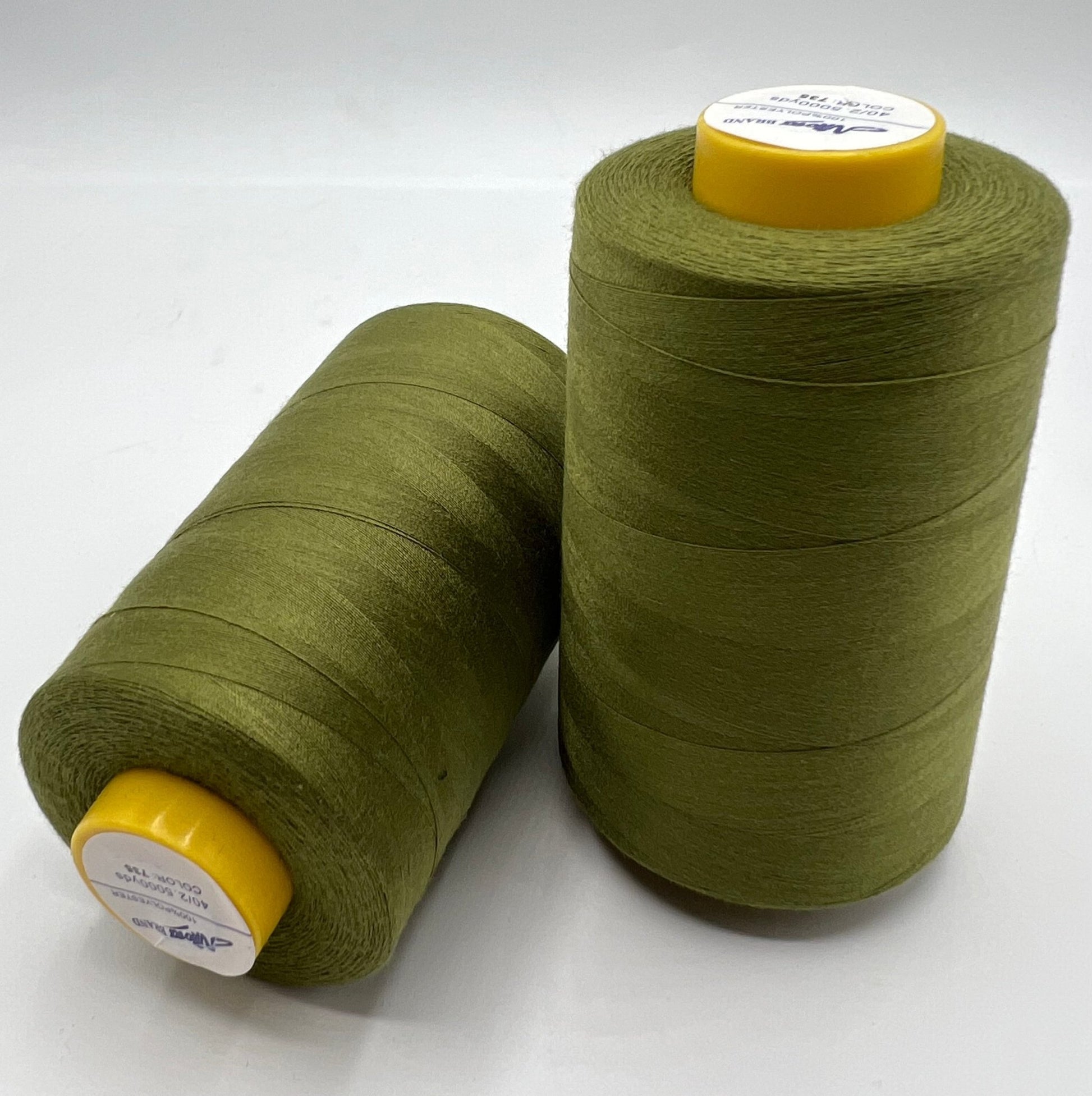 Olive Moss Green Sewing Thread Spun Polyester 120's Overlocking 5000 Yard - T9 Fabrics