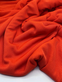 Orange 2X1 Fine Rib Stretch Fabric - T9 Fabrics