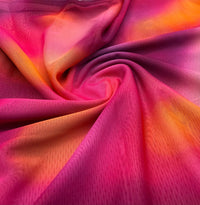 Orange Pink Coloured Mesh Fabric Stretch - T9 Fabrics