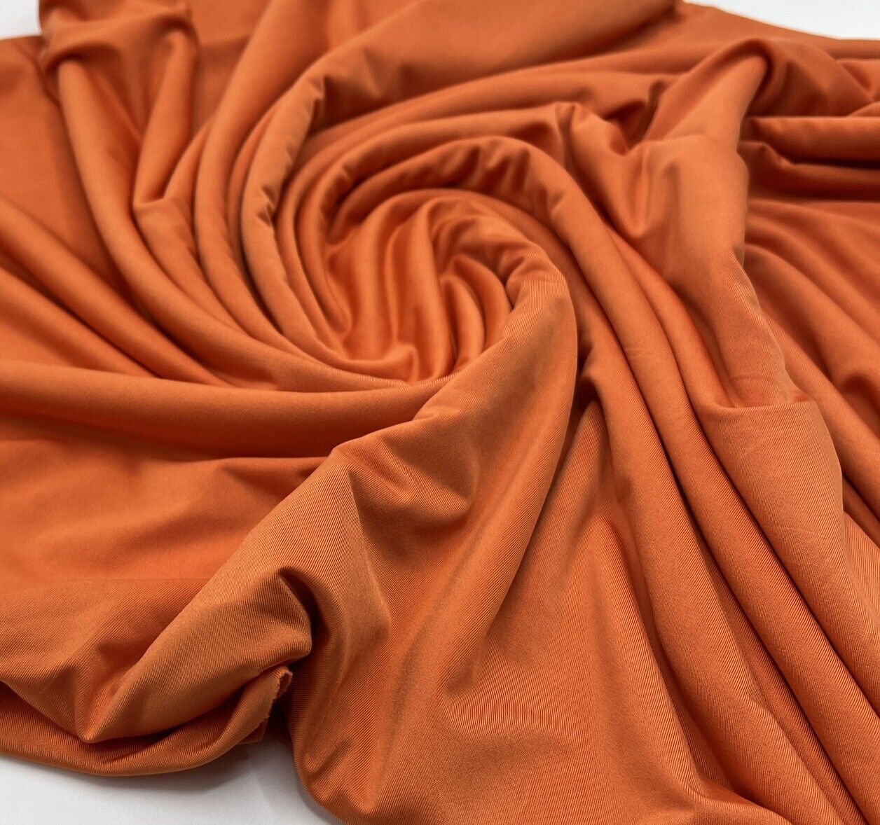 Orange Plain Soft Touch Stretch Fabric - T9 Fabrics