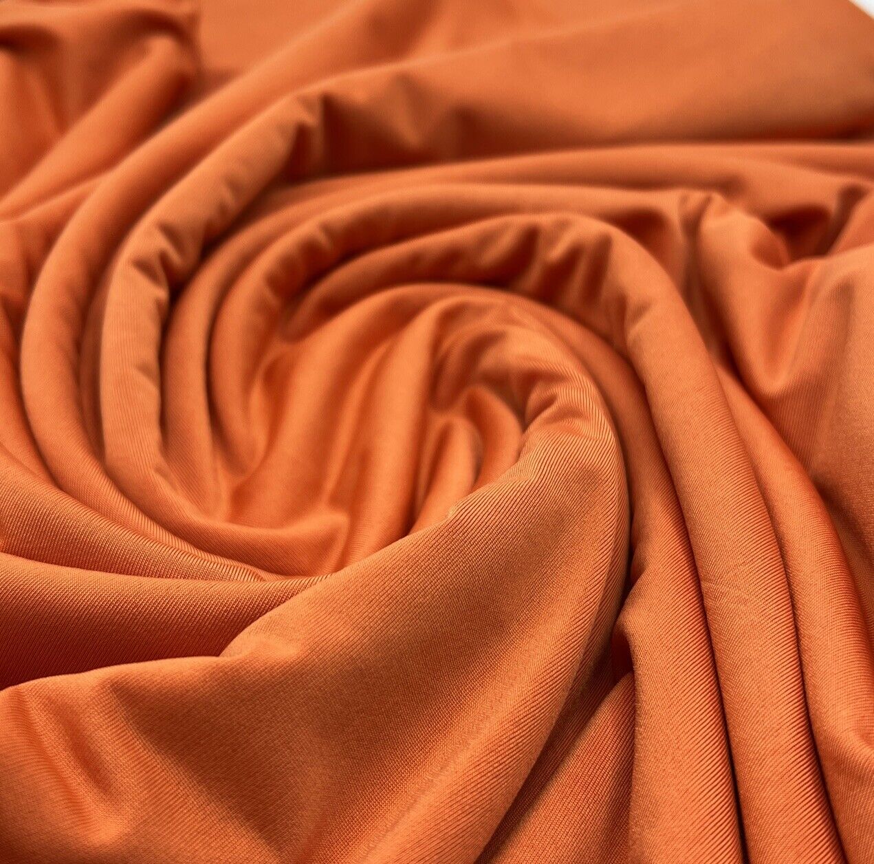 Orange Plain Soft Touch Stretch Fabric - T9 Fabrics