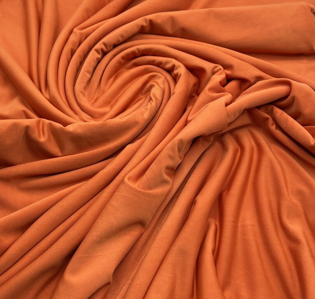 Orange Plain Soft Touch Stretch Fabric - T9 Fabrics