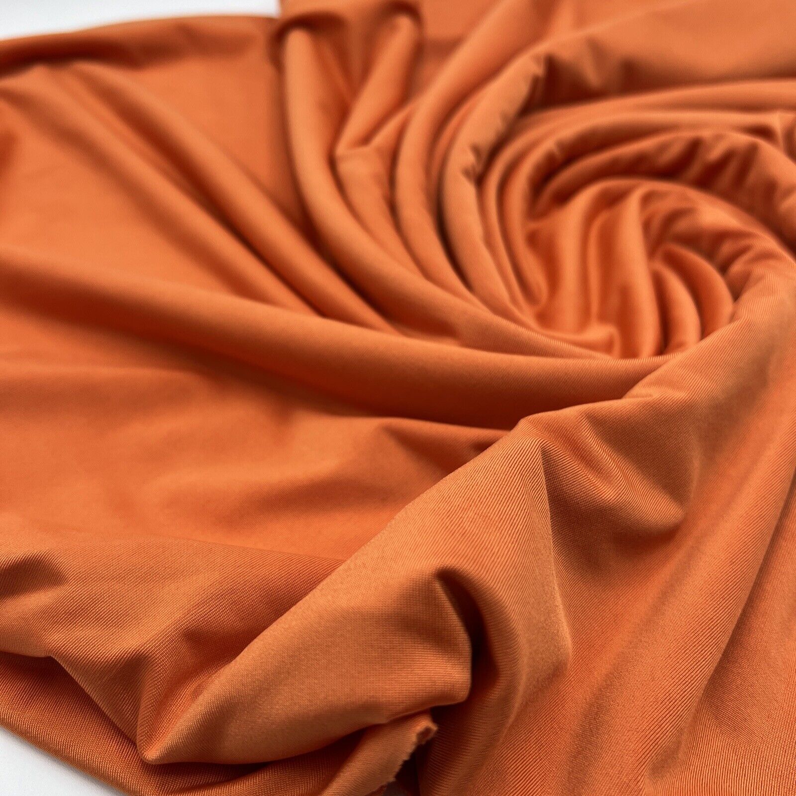 Orange Plain Soft Touch Stretch Fabric - T9 Fabrics