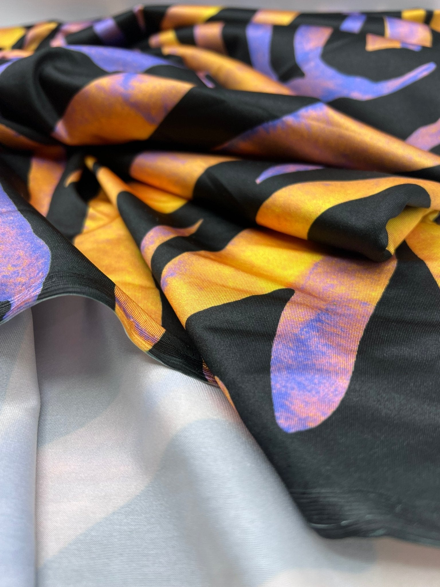 Orange Purple Animal Swimwear / Sportswear Fabric - T9 Fabrics